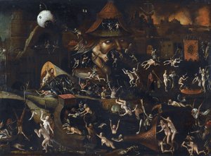 Sestup do pekla - Harrowing of Hell od Bosch, Hieronymus od Hieronymus (school of) Bosch
