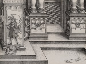 Dolní část vstupu do pravého portálu Die Porten des Adels a vnější Ri..., 1515.