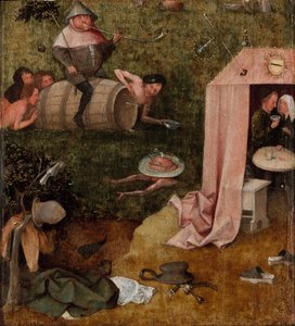 Alegorie nestřídmosti, cca 1495-1500 (olej na panelu) od Hieronymus Bosch