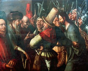 Kristus přivedený před Piláta, Hieronymus Bosch (kolem 1450-1516), olej na desce, 61x77 cm. Holandsko od Hieronymus Bosch