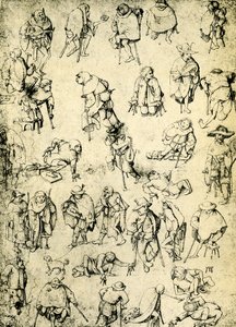 Mrzáci, žebráci a žebraví hudebníci od Hieronymus Bosch