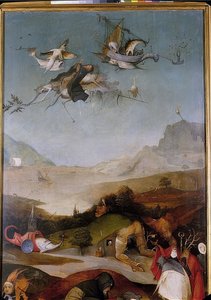 The Temptation of Saint Anthony (Triptycon, detail levého křídla) od Hieronymus Bosch