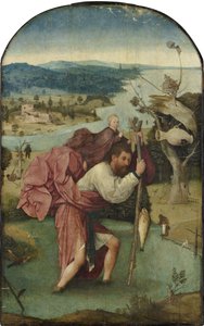 Svatý Kryštof nesoucí dítě, asi 1500 (olej na desce) od Hieronymus Bosch