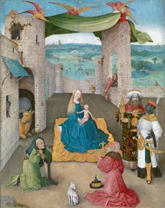 Klanění tří králů, kolem roku 1475 (olej a zlato na dubu) od Hieronymus Bosch