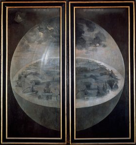 Stvoření světa, zavřené dveře triptychu Zahrada pozemských rozkoší, c1500 od Hieronymus Bosch