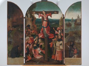 Triptych Ukřižované mučednice (Triptych sv. Julie), autor Joren Anthoniszoon Van Aeken, známý jako Bosch Hieronymus od Hieronymus Bosch
