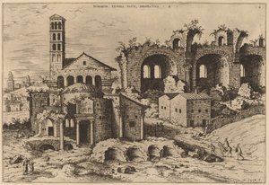 Chrám Augusta a Fautiny, Chrám Divus Romulus a Bazilika Konstantina od Hieronymus Cock