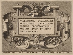 Titulní strana díla „Praediorum Villarum“ od Hieronymus Cock