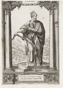 H. Matthew S. Mathevs (titul na objektu) Kristus a dvanáct apoštolů a sv. Pavel (název série) od Hieronymus Wierix