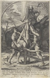 Ukřižování Petra od Hieronymus Wierix