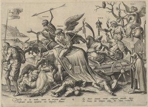 starý věk Čtyři věky člověka a smrti (název série) od Hieronymus Wierix