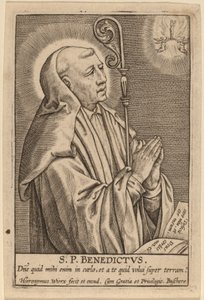 Svatý Benedikt od Hieronymus Wierix