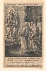 Pět moudrých panen, ze suity "Speculum Virginitatis" od Hieronymus Wierix