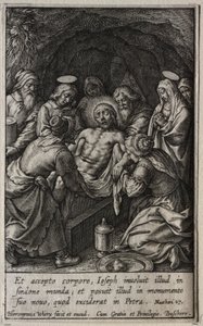 Vášeň: Pohřeb od Hieronymus Wierix