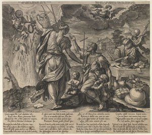 Dvě smrti, druhá polovina 16. stol. od Hieronymus Wierx
