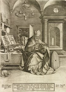 Svatý Ambrož, z cyklu Čtyři církevní otcové, hospoda. 1586