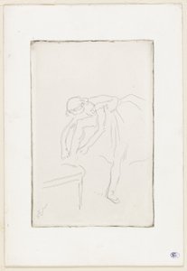 Tanečnice si nazouvá boty od Hilaire Germain Edgar Degas