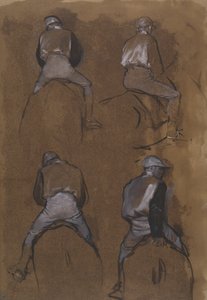 Čtyři studie žokeje od Hilaire Germain Edgar Degas