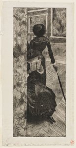 Mary Cassatt v galerii obrazů v Louvru od Hilaire Germain Edgar Degas