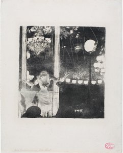 Mlle Bécat v Café des Ambassadeurs od Hilaire Germain Edgar Degas