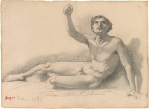 Studie mužského aktu od Hilaire Germain Edgar Degas