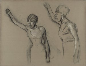 Studie zpěváka od Hilaire Germain Edgar Degas