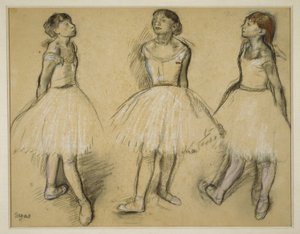 Tři studie tanečníka ve čtvrté poloze od Hilaire Germain Edgar Degas
