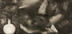 Žena ležící na posteli od Hilaire Germain Edgar Degas