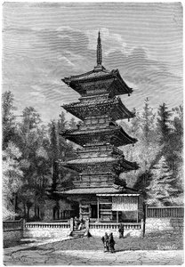 Buddhistický chrám, Nikko, Japonsko, 1895.