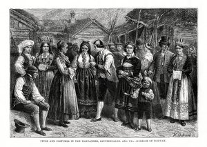 Typy a kostýmy v Norsku, 1879.