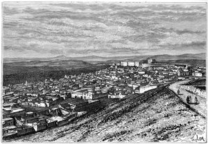 Pohled na El Kef, Tunisko, c1890