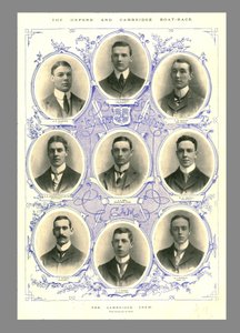 Cambridge Crew, Oxford a Cambridge Boat Race, 1898.