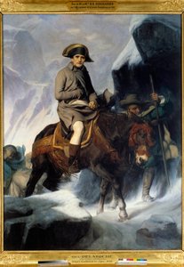 Portrét Napoleona Bonaparta (1769-1821) překračující Saint Bernard v roce 1800 Obraz od Paula Delaroche (1797-1856). 1848. Rozm. 2,22 x 2,89 m. - Portrét Napoleona Bonaparta (1769-1821) překračujícího Saint Bernard v roce 1800. Malba Paula Delaroche (179