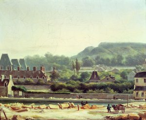 Hopital Saint-Louis a Buttes-Chaumont v roce 1830 od Hippolyte Adam