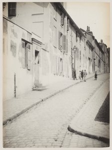 Ulice na Montmartru, Paříž, asi 1890 (foto) od Hippolyte Blancard