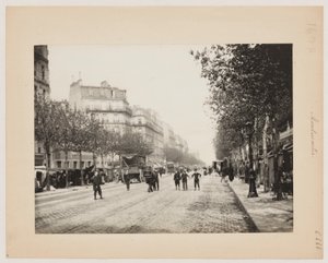 Ulice na Montmartru, Paříž, asi 1890 (foto) od Hippolyte Blancard