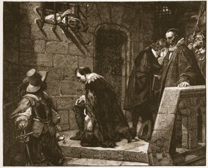 Lord Strafford na cestě k popravě, ilustrace z 