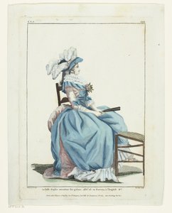 Galerie francouzské módy a kostýmů 1787, TTT.388: Krásná Sophie čeká... od Hippolyte Le Bas