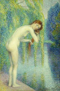Koupání Mytí vlasů; Koupající se mytí vlasů, 1903