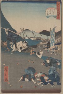 Pohled na Nishi a Kazu Isaka Koishikawa, c. 1860 (o d t)