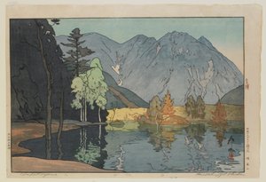 Hodakayama, ze série, Dvanáct scén v japonských Alpách, éra Taisho od Hiroshi Yoshida