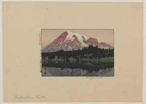 Reflection Lake na Mount Rainier, Showa éra od Hiroshi Yoshida