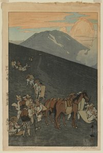 Umagaeshi, ze série, Deset pohledů na horu Fuji, éra Showa od Hiroshi Yoshida