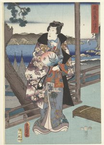 De Egante princ Genji Tesuma Furyu Genji Suma od Hiroshige (I) , Utagawa