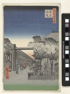 Svítání v Yoshiwara Kakuchu toun (titul na předmětu) Sto slavných tváří na Edo (název série) Meisho Edo hyakkei (název série na objektu) od Hiroshige (I) , Utagawa
