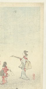 Pluimbal během Nového roku od Hiroshige (I) , Utagawa