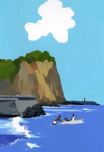 Léto a moře a loď. od Hiroyuki Izutsu