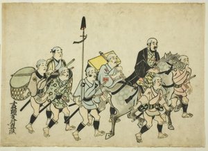 Průvod daimjó od Hishikawa Moronobu