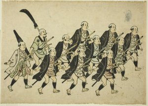 Průvod daimjó od Hishikawa Moronobu