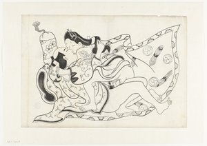 Erotická show od Hishikawa Moroshige (attributed to)